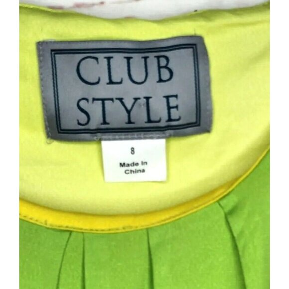 Unique Lime Green and Yellow Club Style Nightgown/Sundress - Sleeveless, Size 8 - Picture 6 of 12